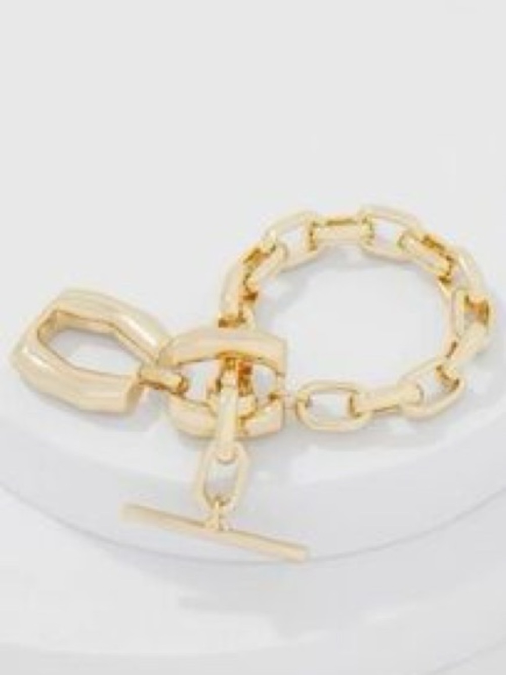 White House Black Market Shiny Gold Toggle Link Bracelet